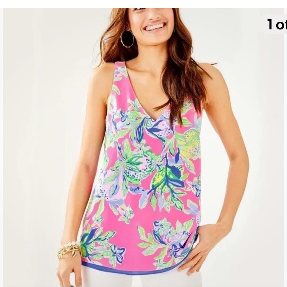 Lilly Pulitzer Florin Sleeveless Reversible tank. No size tag available . - Picture 8 of 8